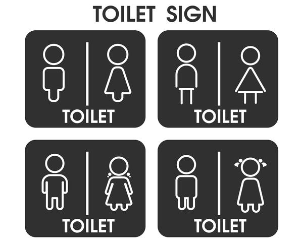 Men and Women Toilet sign icon themes Das sieht einfach und modern aus. Abbildung Vektor eps10.