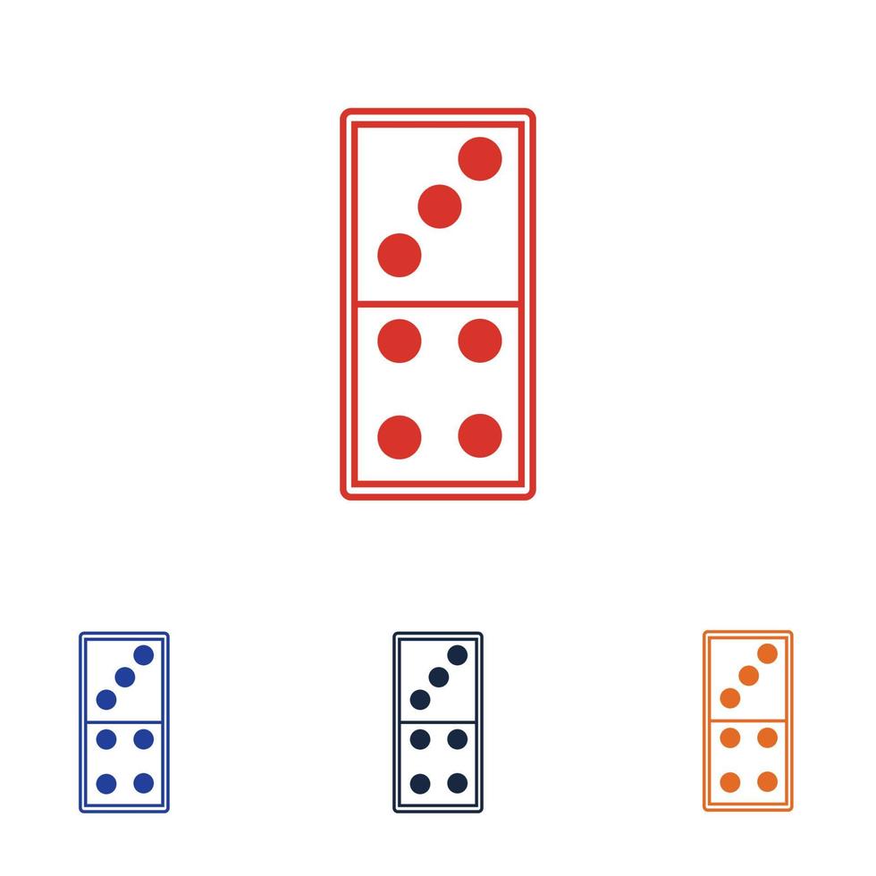 domino logotyp design vektor