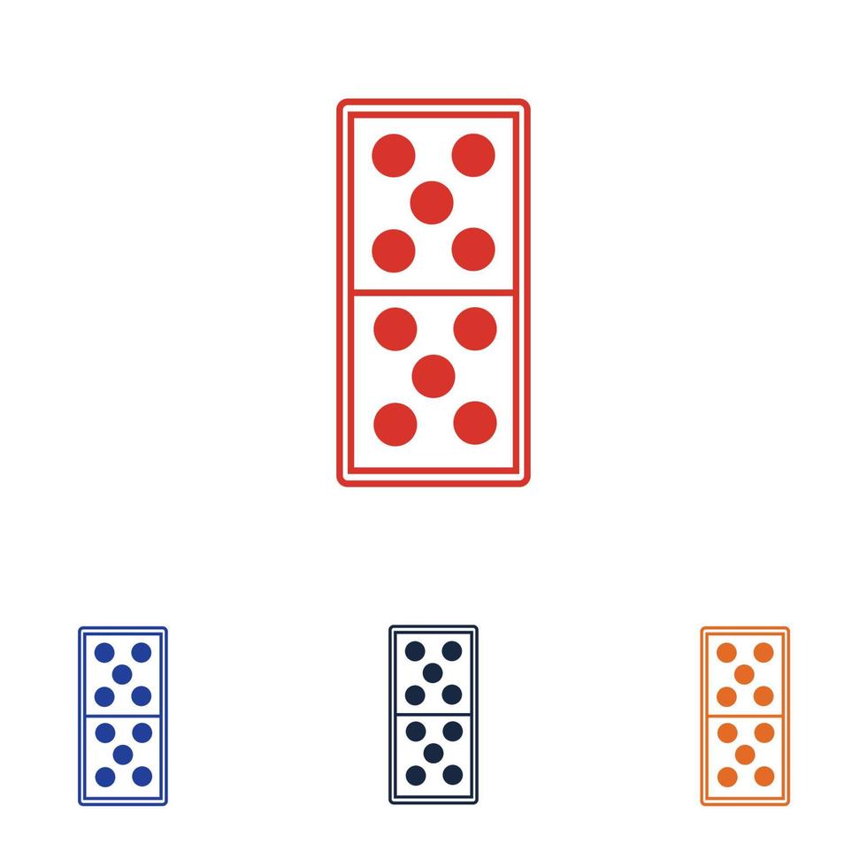 domino logotyp design vektor