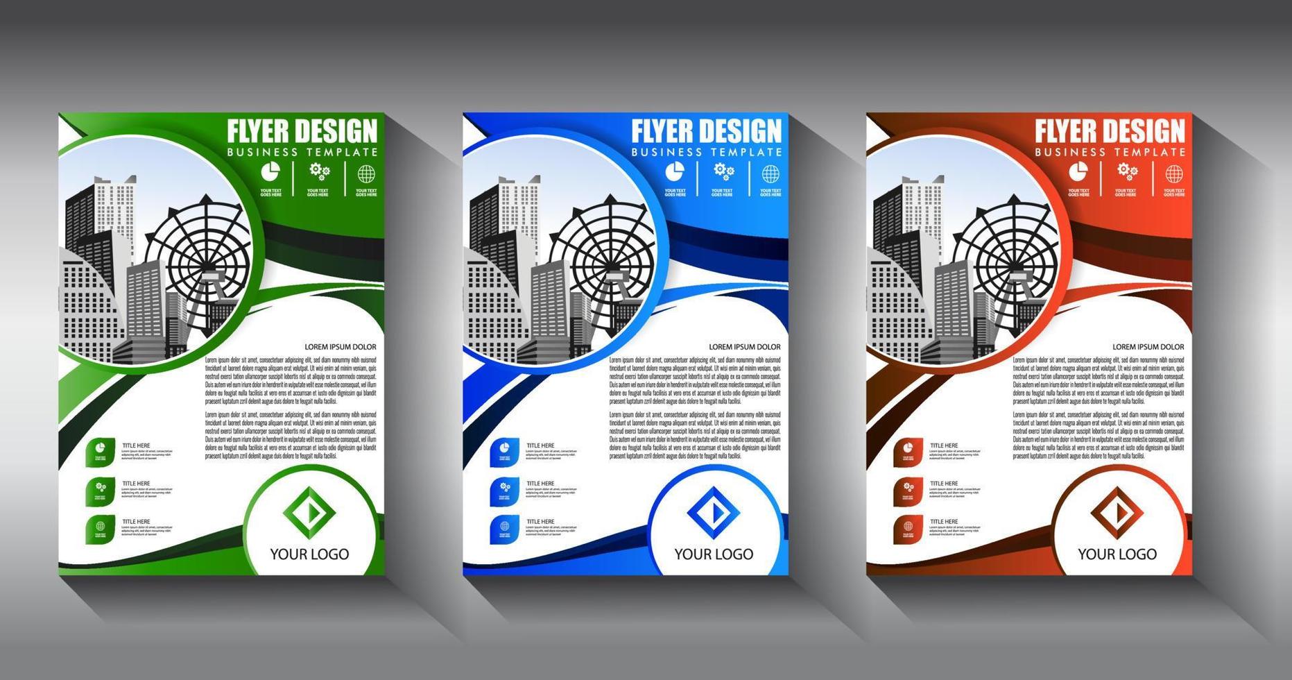 flyer business template broschürenlayout jahresbericht vektor