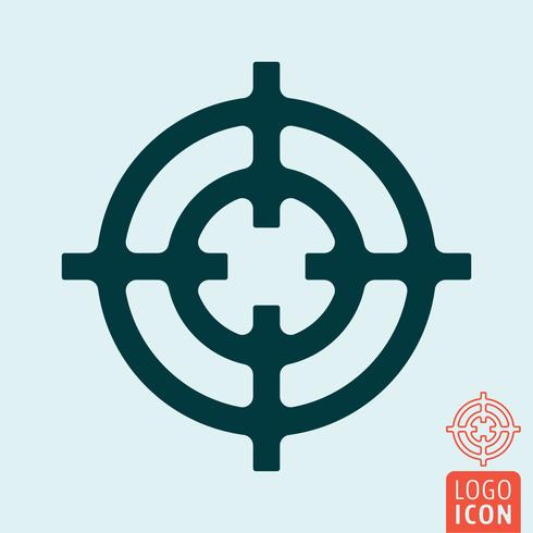 Crosshair ikon isolerad vektor