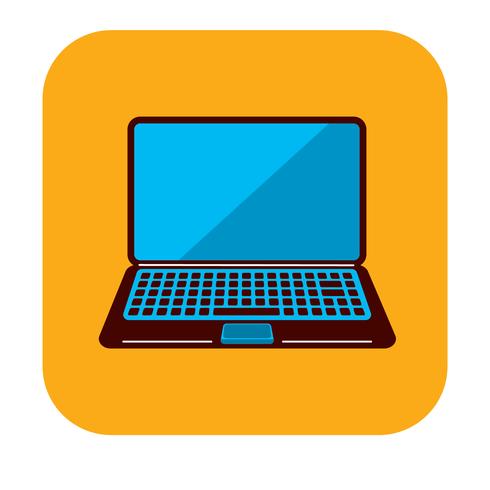 Laptop gratis logotyp mall vektor
