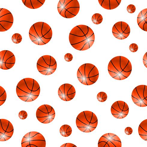 Nahtloser Hintergrund des Baskettballballs vektor