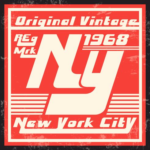 New York Vintage Briefmarke vektor