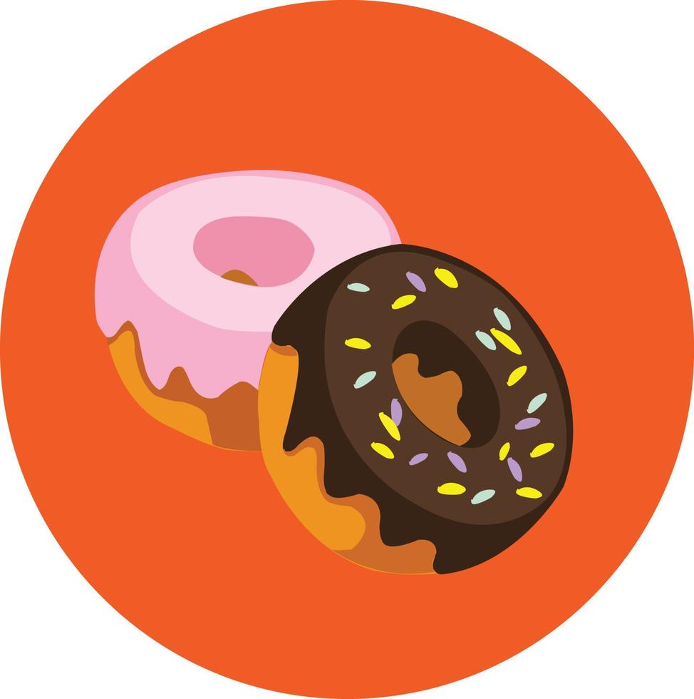 Vektor-Kuchen-Donut-Illustration vektor