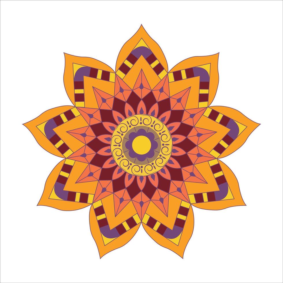Mandala dekorative runde Verzierung. Vektor in der Illustrationshand gezeichnet auf weißen Hintergrund