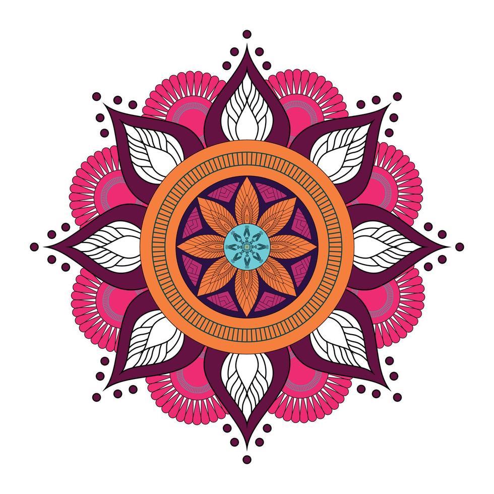 Blumen-Mandalas. vintage dekorative elemente. orientalische Musterillustration. islam, arabisch, indisch, türkisch, pakistan, chinesisch, osmanische motive vektor