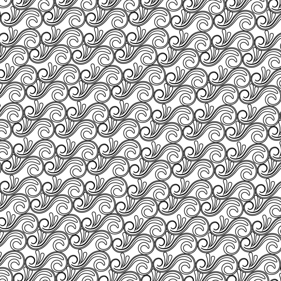 blommigt sömlöst geometriskt mönster på svart och vit bakgrund vektor i illustration
