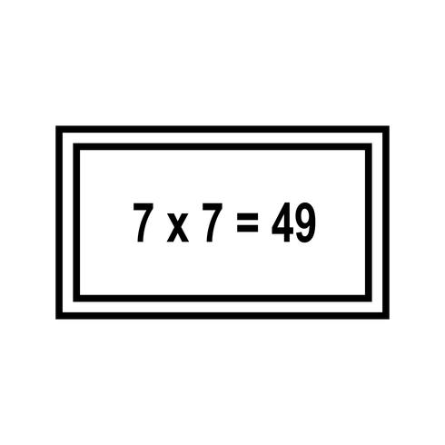 Arithmetik Schöne Linie schwarze Ikone vektor