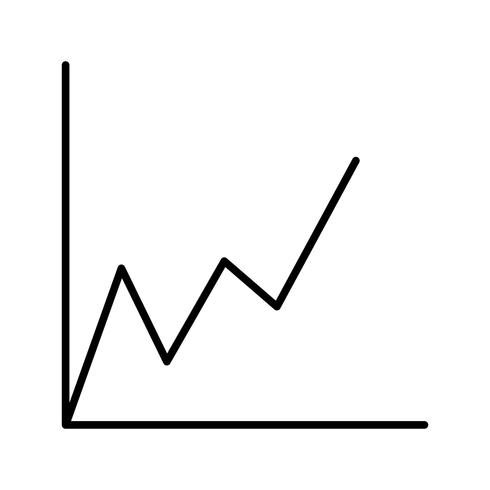 Grafik Vacker linje svart ikon vektor