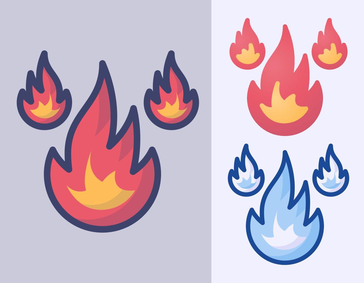 Feuer Flamme Symbol Cartoon-Vektor-Illustration vektor