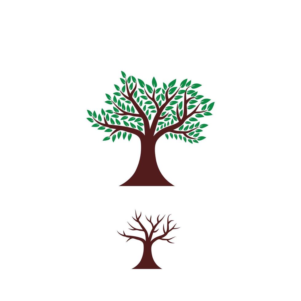 abstraktes grünes Baum-Vektor-Logo. vektor