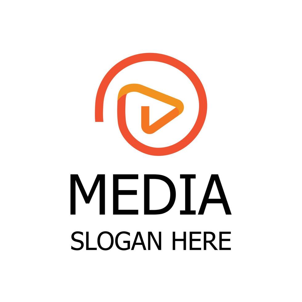 spela media vektor logotyp mall