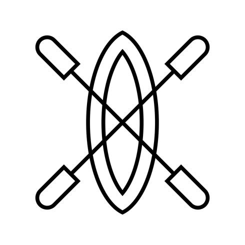 Boot Liniensymbol schwarz vektor