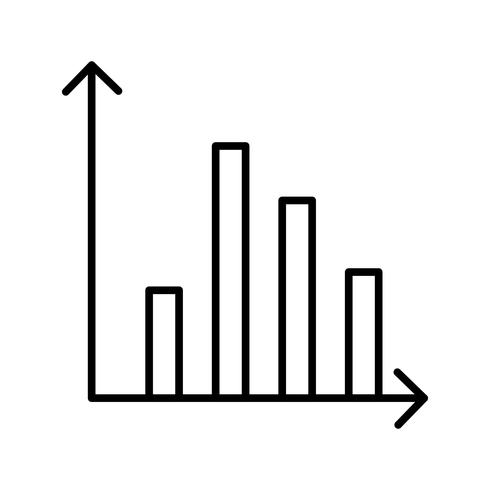 Statistik Vacker linje svart ikon vektor