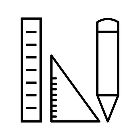 Studera geometri Vacker linje svart ikon vektor