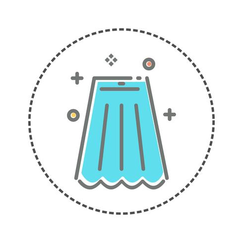 Tvättsymboler i platt färgstil. Vektor illustration