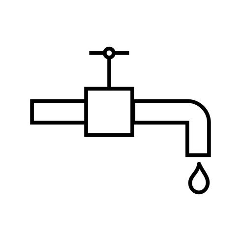 Schöne Tap Line schwarze Ikone vektor