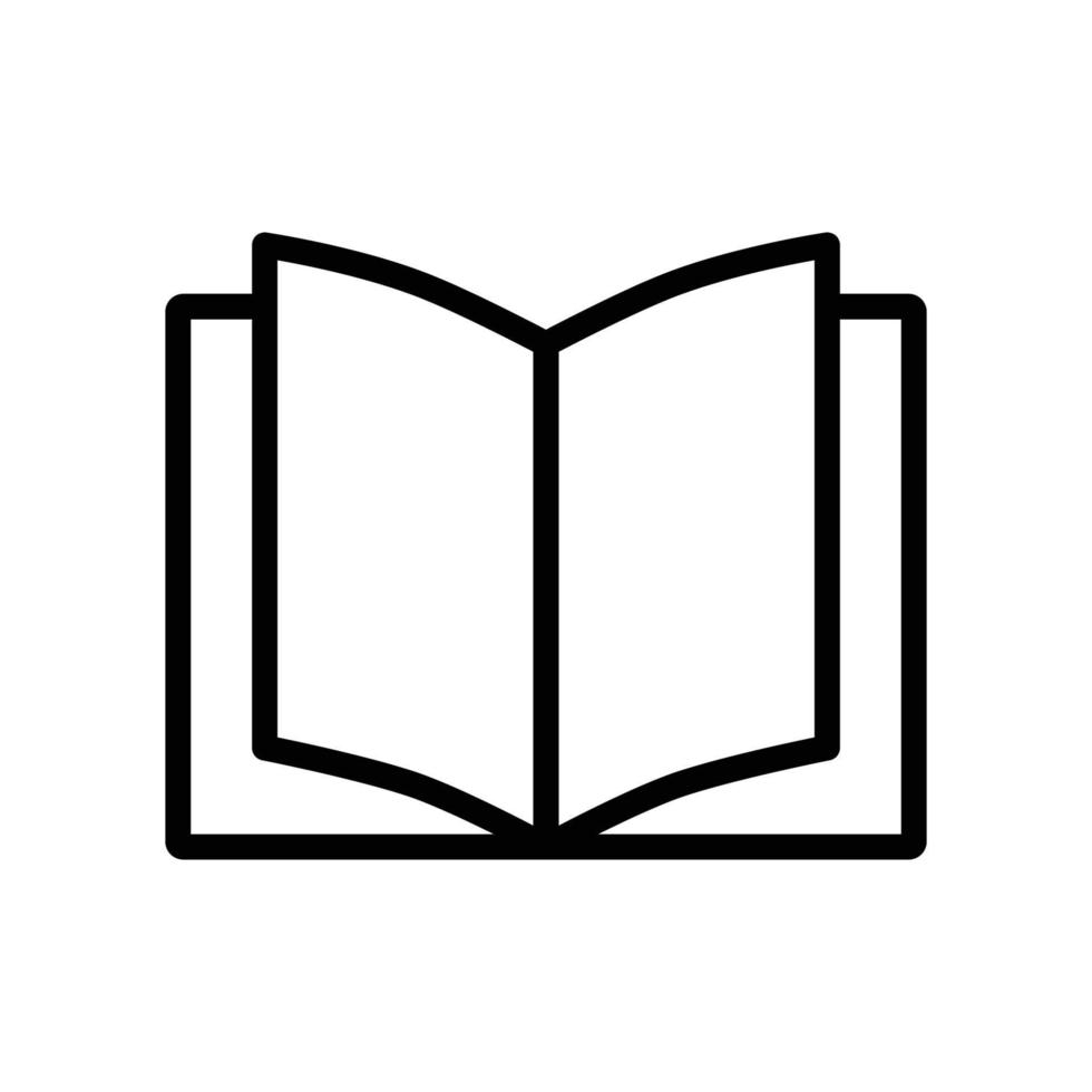 Symbol für offenes Buch. Liniensymbolstil. geeignet für literaturikone, bildung. einfaches Design editierbar. Design-Vorlagenvektor vektor