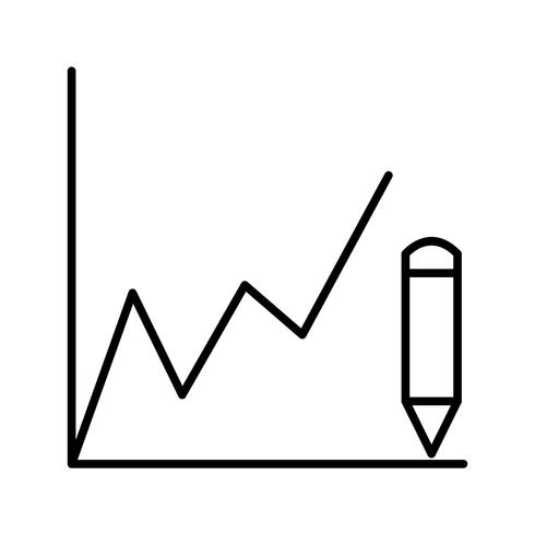 Zeichnen von Diagrammen Schöne Linie schwarze Ikone vektor