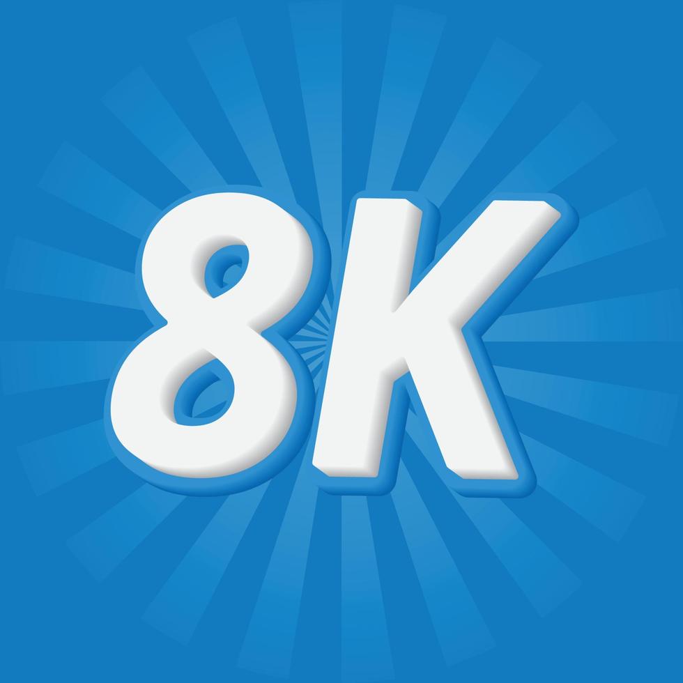 8.000 Follower feiern Social-Media-Banner vektor