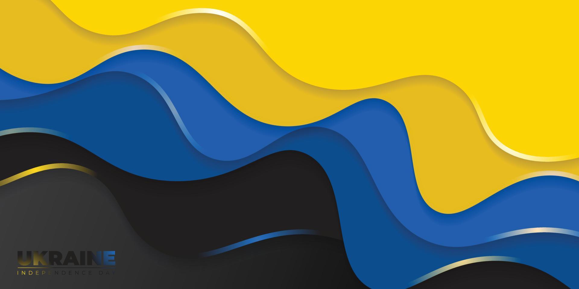 blauer und gelber abstrakter hintergrund für das design des ukrainischen unabhängigkeitstages. vektor