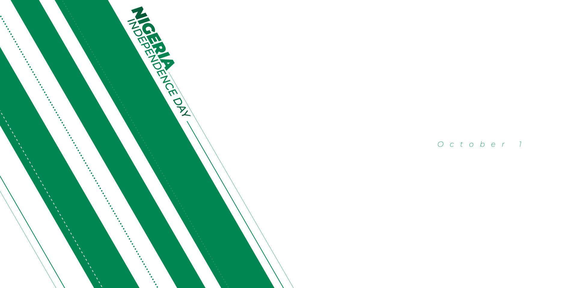 grün-weißes geometrisches Hintergrunddesign. Nigeria-Unabhängigkeitstag mit abstraktem Hintergrund. vektor