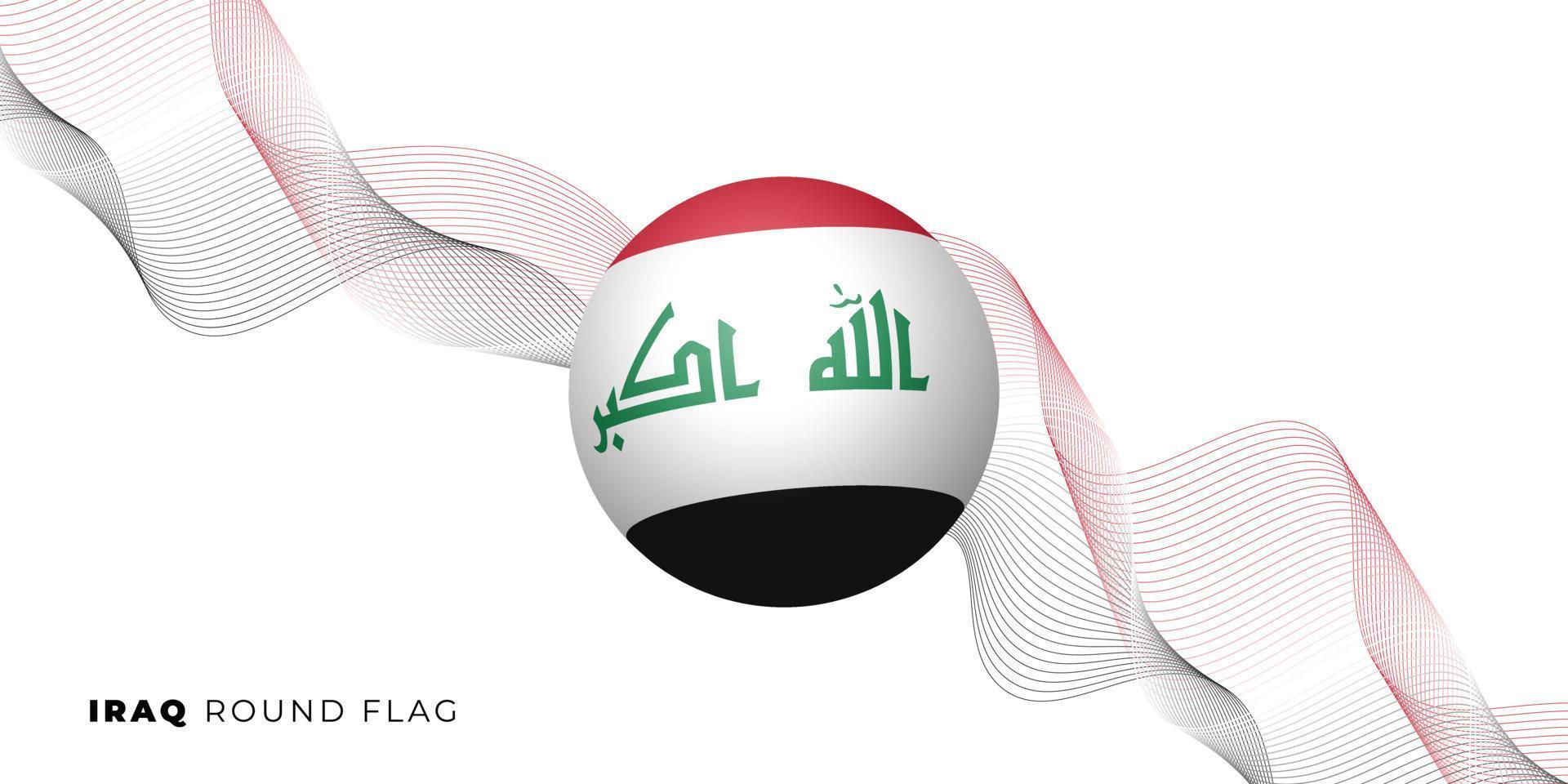 Irak rund flagga vektor design