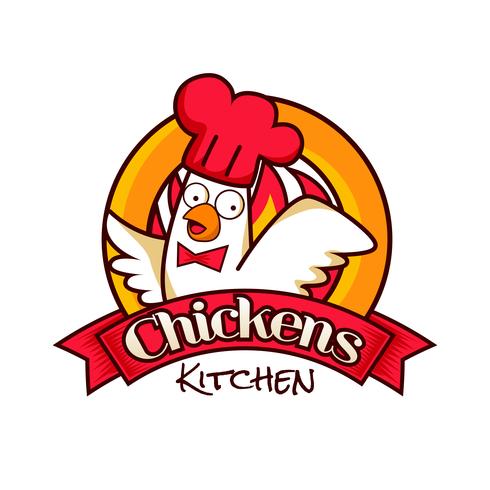 Hühnchen-Restaurant-Logo vektor