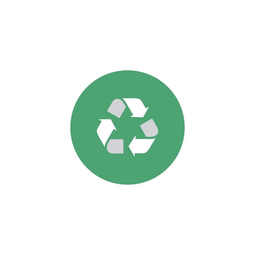 Recycling, Recycling-Symbol Zeichen Symbol im flachen Stil vektor