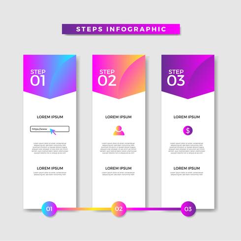 profesional infographic web banner vektor