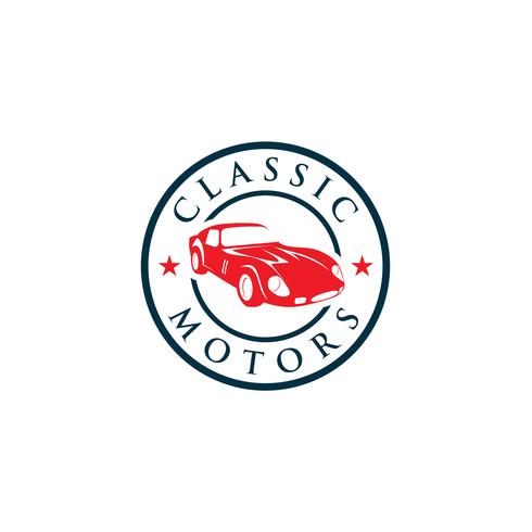 Creative Classic Cars Logo koncept design mallar vektor