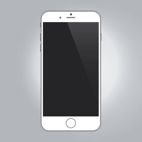 Realistisk enhet mockup vit färg smartphone vektor