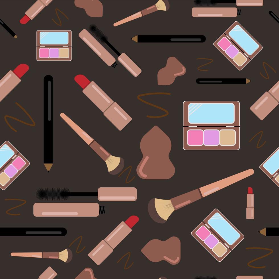 Make-up Musterdesign perfekt für Hintergrund oder Tapete vektor