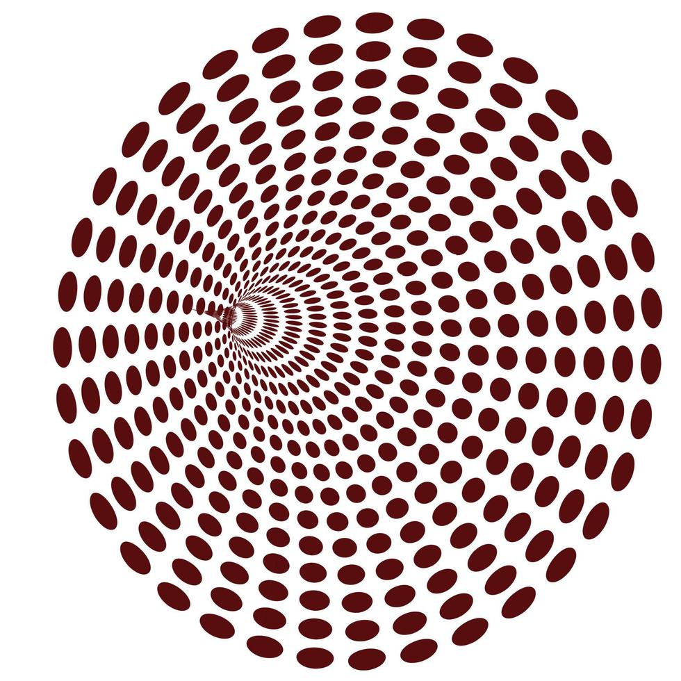 ein Hintergrund mehrere gepunktete Kreise, die spiralförmig umeinander gewickelt sind vektor