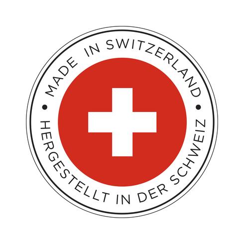 Made in Switzerland Flaggensymbol. vektor