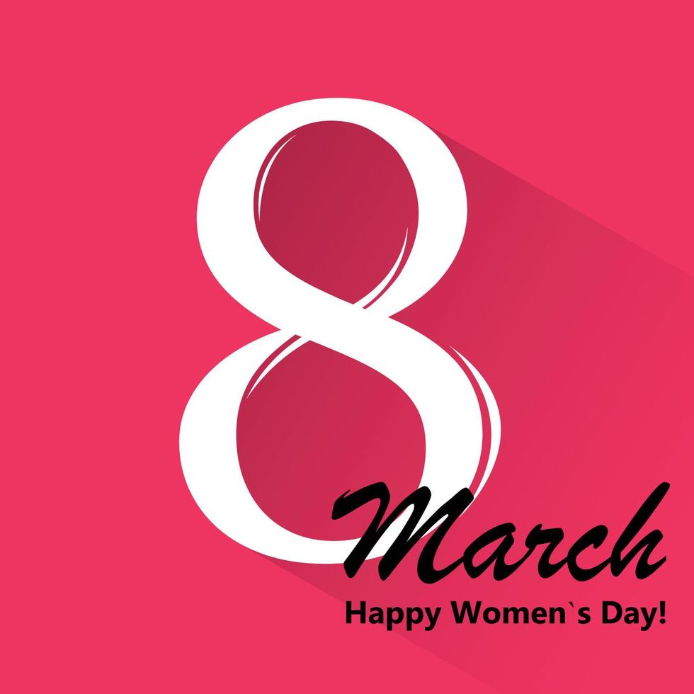 8 mars gratulationskort. internationella kvinnodagen vektor