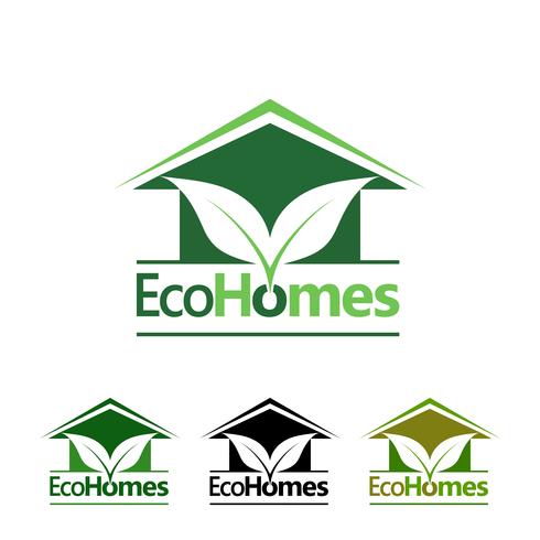 Öko-Häuser-Logo vektor