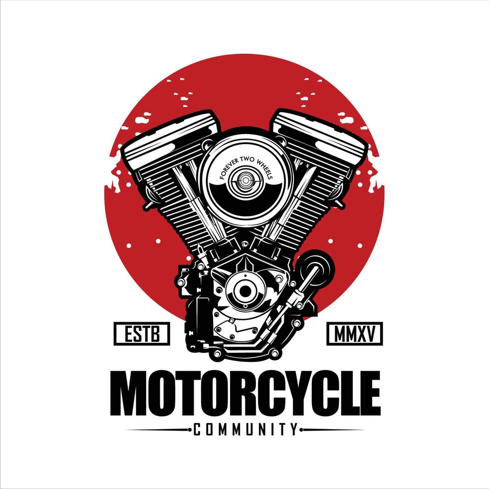 Motorrad-Community-Logo-Vorlage.eps vektor