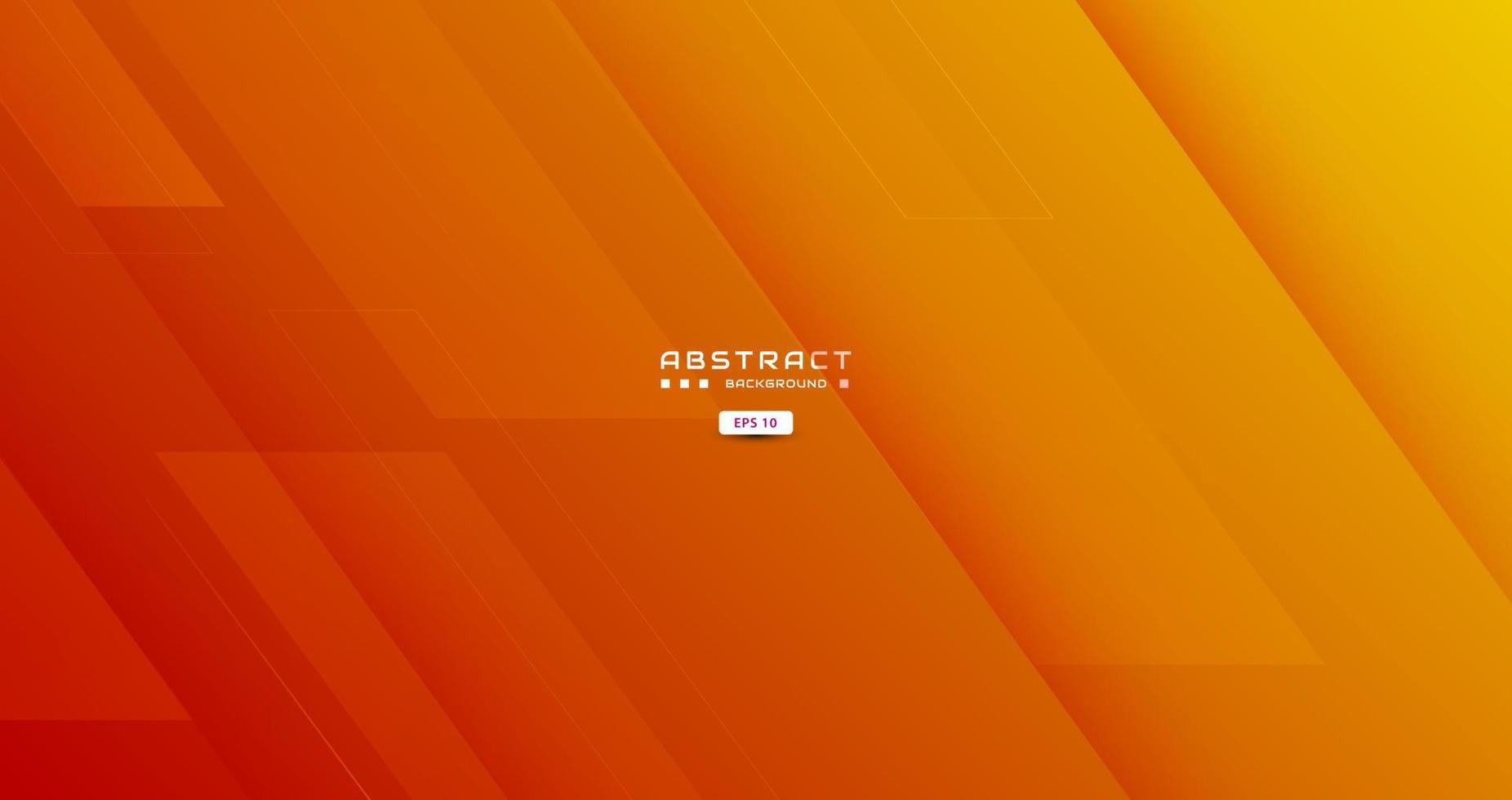 orange bakgrund med abstrakt kvadratisk form, pil, dynamisk och sport banner koncept. vektor