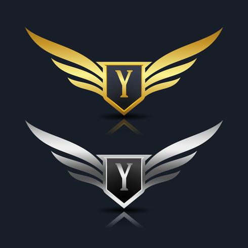 Buchstabe Y Emblem Logo vektor