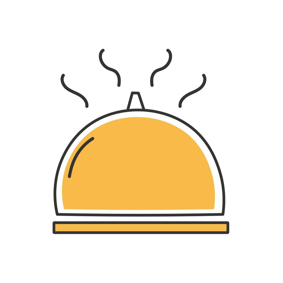 snygg tunn linje ikon av färdiga måltider på en bricka på en vit bakgrund - vektor