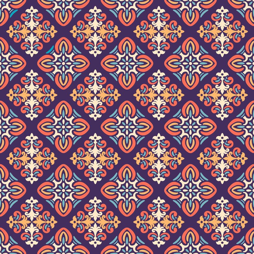 orientalisk damast seamless mönster prydnad vektor