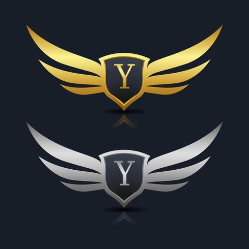 Brev Y emblem Logo vektor