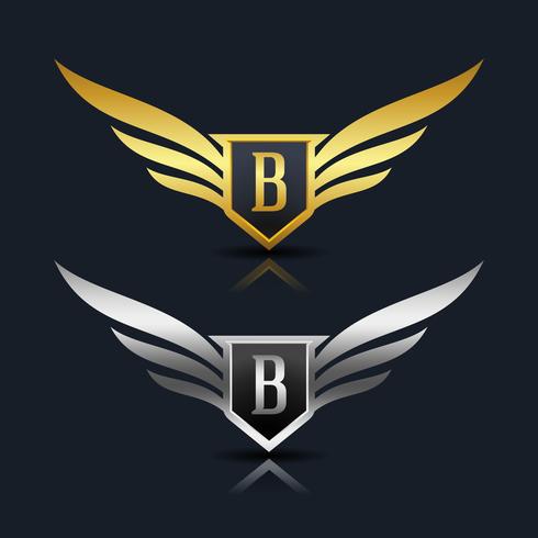 Buchstabe B Emblem Logo vektor