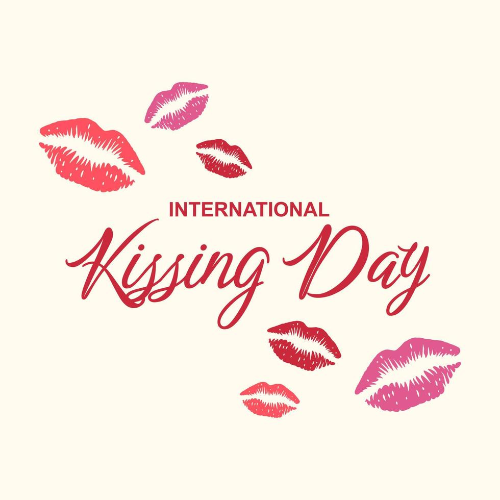 internationella kyssar dag vektor bakgrund