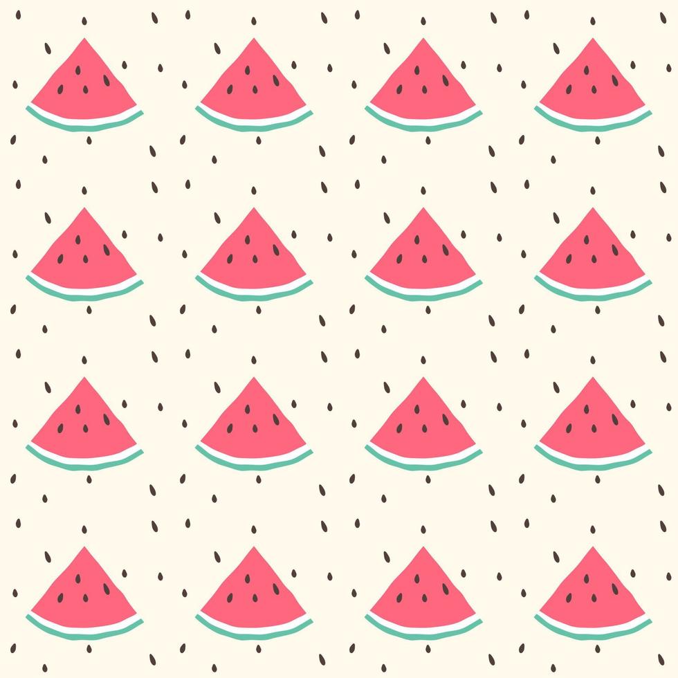 vattenmelon sömlösa mönster bakgrundsdesign vektor