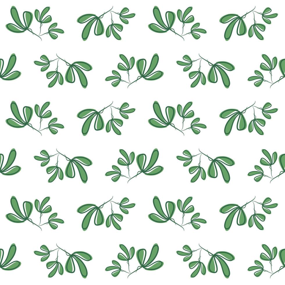 botaniska blommiga blad seamless mönster. blommönster, gröna blad vektor