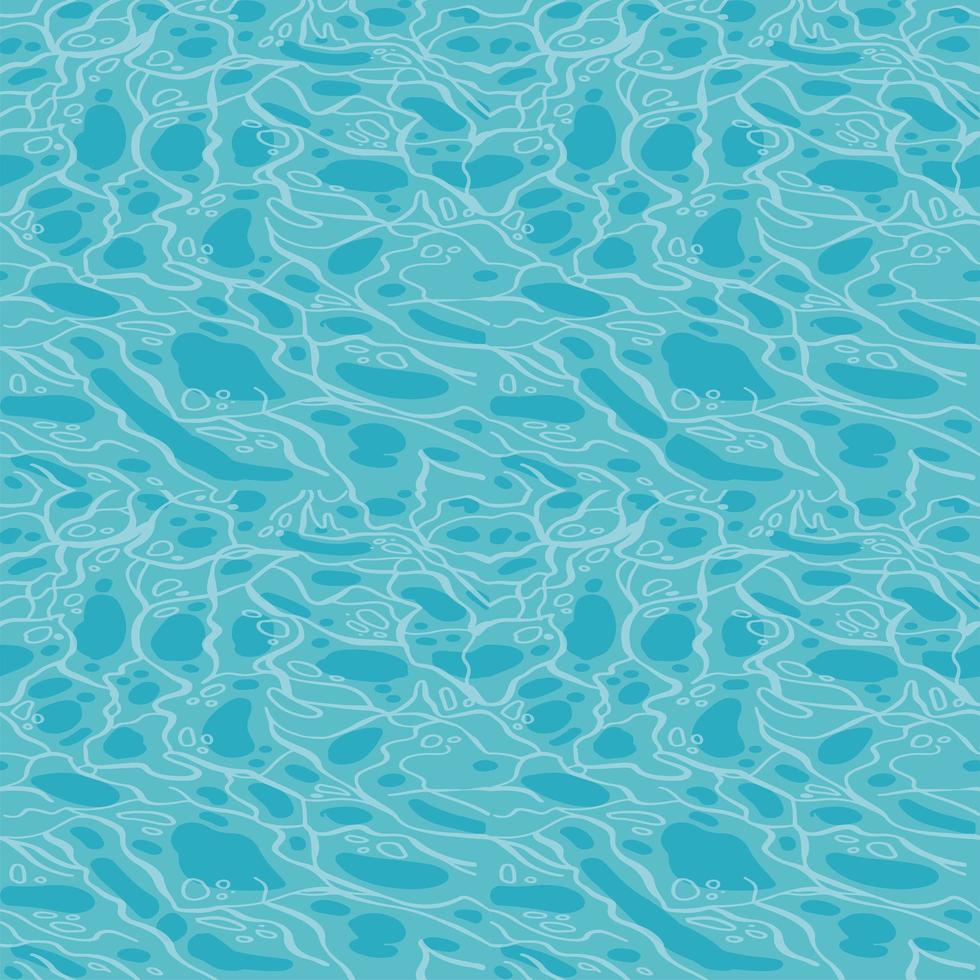 nahtloses Muster mit blauer Wasseroberfläche. Swimmingpool kräuselt Hintergrund für Sommerfahne. flache vektorillustration. vektor