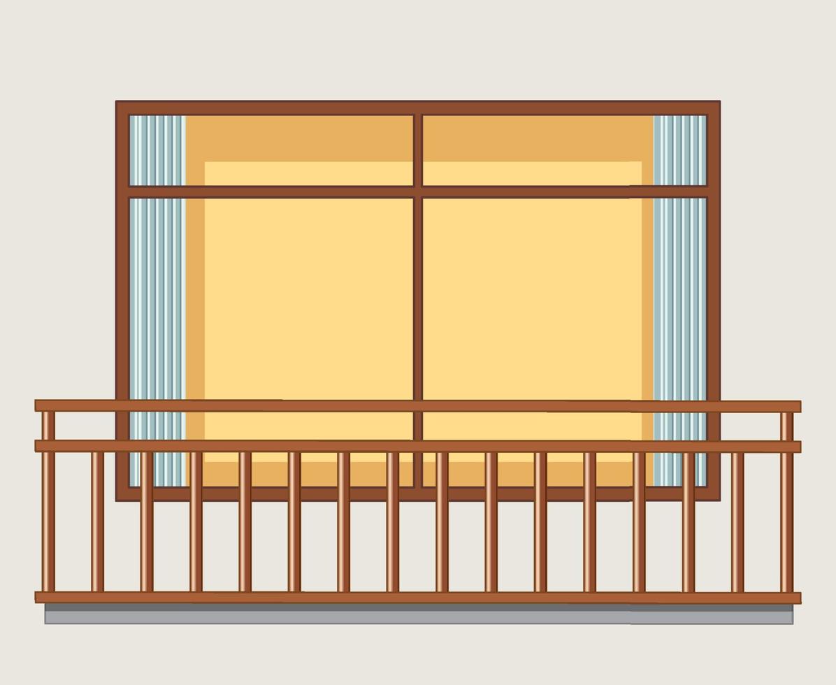 isoliertes Holzfenster für die Dekoration vektor
